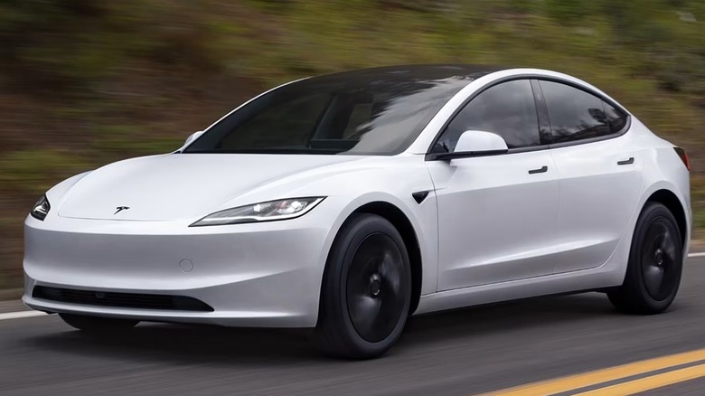 A Tesla Model 3 with one-pedal drive.