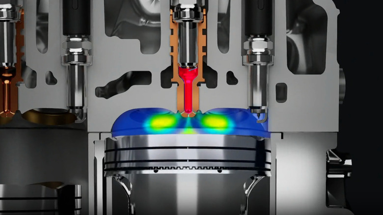 A Maserati rendering of how ignition is distributed in the MC20's TJI system