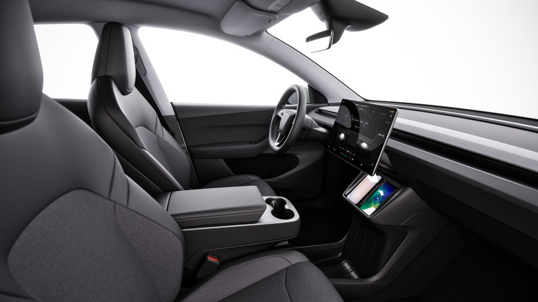Interior view of a Tesla Model Y Standard