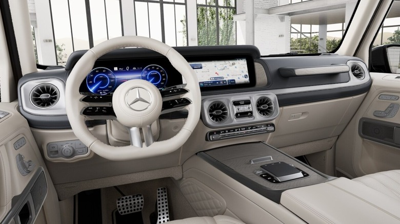 Interior of a Mercedes-Benz G580