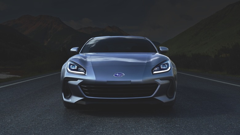 A silver 2024 Subaru BRZ.