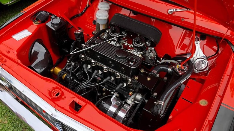 A 998cc engine of a 1970s Mini Clubman
