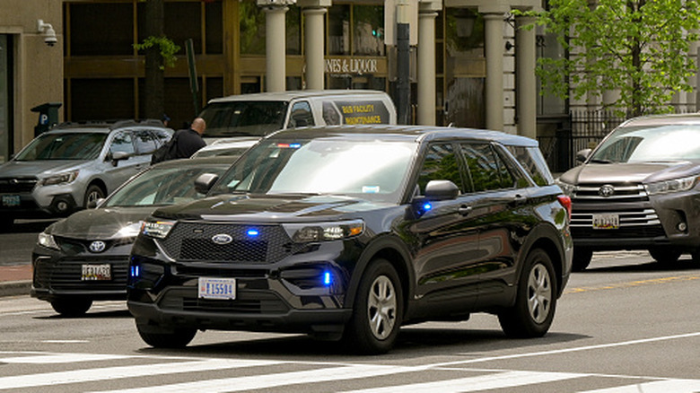 An unmarked police Ford Explorer in Washington, D.C.