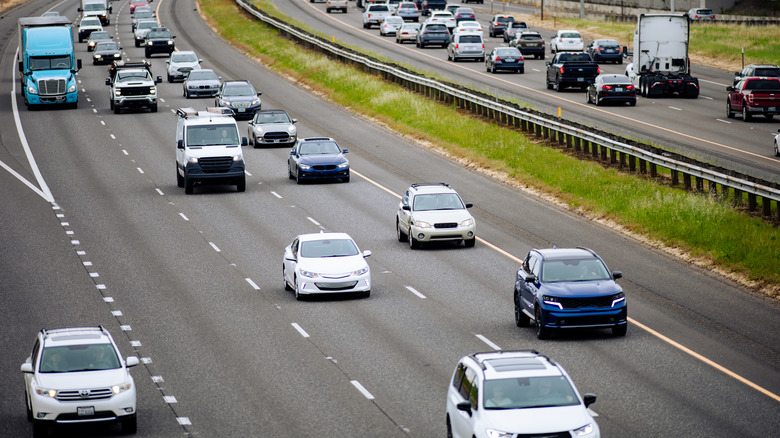 Traffic during rush hour in Portland, Oregon.