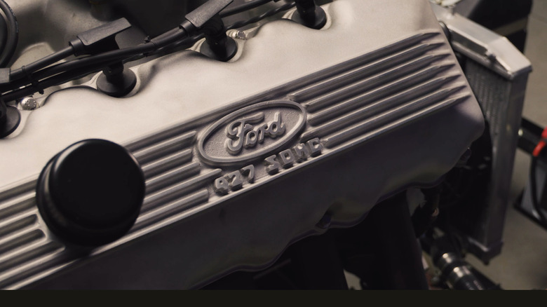 A Ford 427 "Cammer" SOHC V8's valve cover