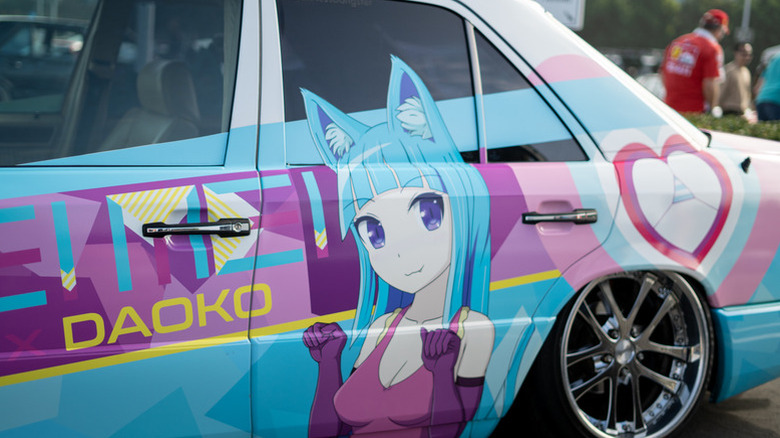 An itasha car at Radwood SoCal 2021