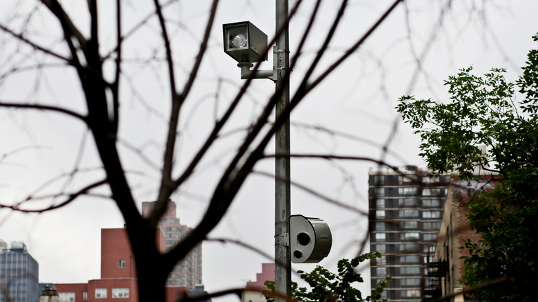A speed camera is shown on August 01, 2022 in New York City.