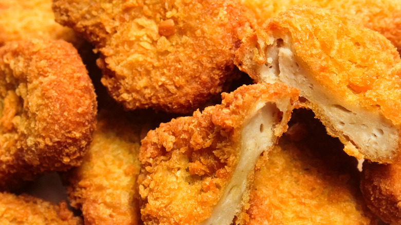 Close-up of chicken nuggets