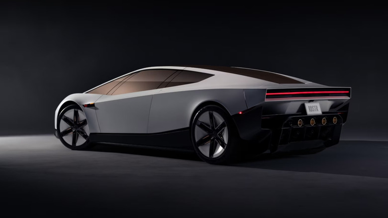 Rear 3/4 view of a Tesla Roadster