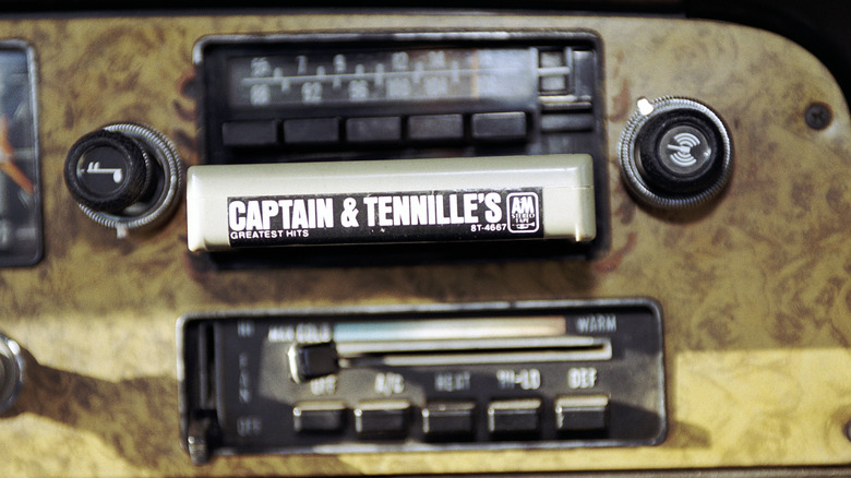 An in-dash 8-track player