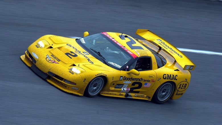 The No. 2 Chevrolet Corvette C5.R on its way to victory at the 2001 Rolex 24 at Daytona