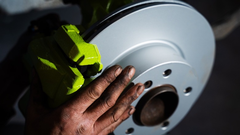 New brake rotor and caliper installation