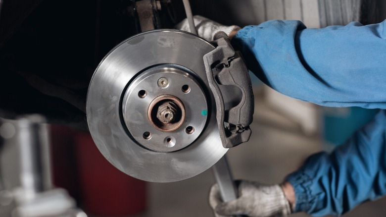 Installation of brand new brake rotor