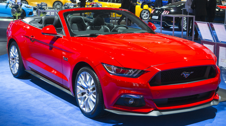Bright red 2016 Ford Mustang GT Convertible