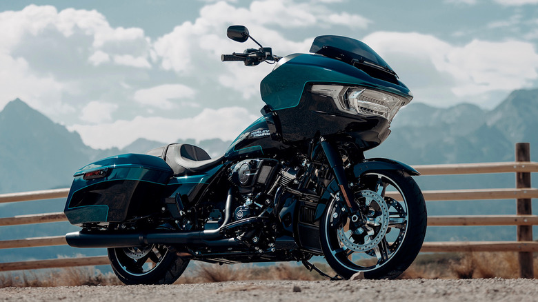 A green 2026 Harley Davidson Road Glide model