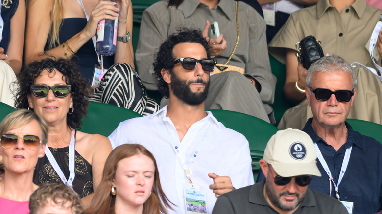 Daniel Ricciardo attends day two of the Wimbledon Tennis Championships at the All England Lawn Tennis and Croquet Club at All England Lawn Tennis and Croquet Club on July 01, 2025 in London, England.