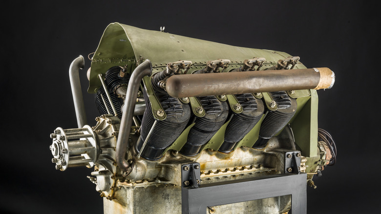 A Renault-based RAF 1 air-cooled V8 engine for aircraft