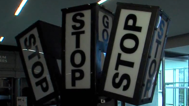 Early traffic signal designed by Garret Morgan