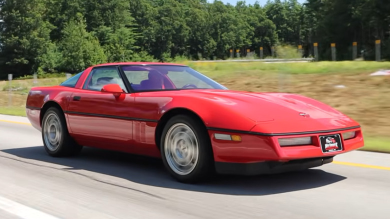 Front 3/4 of C4 Chevrolet Corvette ZR-1 driving on public road