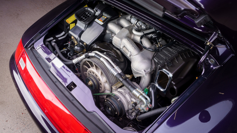 Engine of a 993-generation Porsche 911 Carrera 4S