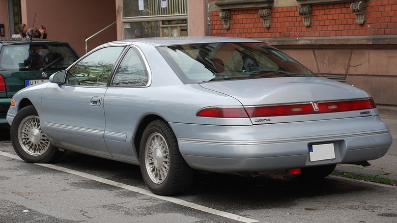 A gray Lincoln Continental Mark VIII