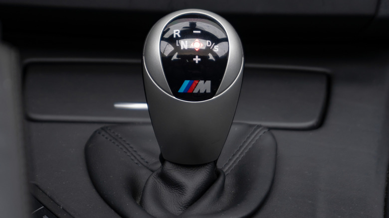 BMW automatic gear shifter lever.