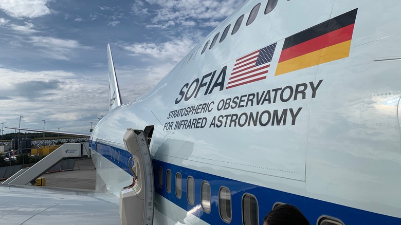 Close up of 747SP SOFIA, nan Stratospheric Observatory for Infrared Astronomy