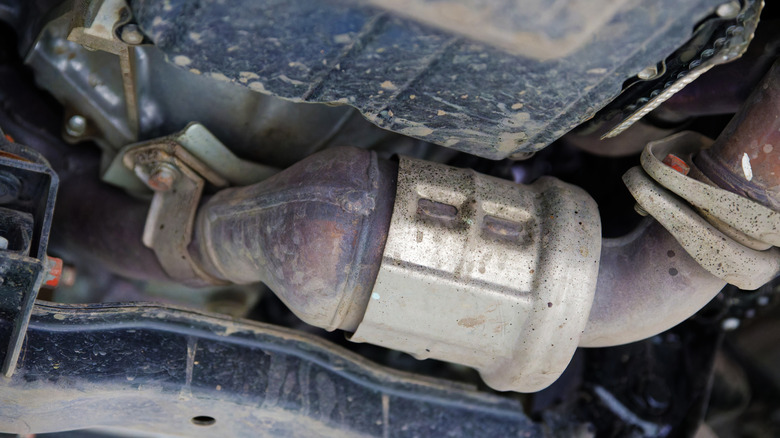 A catalytic converter fitted to a car