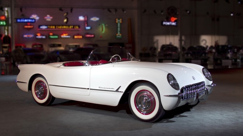 A 1953 Chevy Corvette with European inspired bucket seats