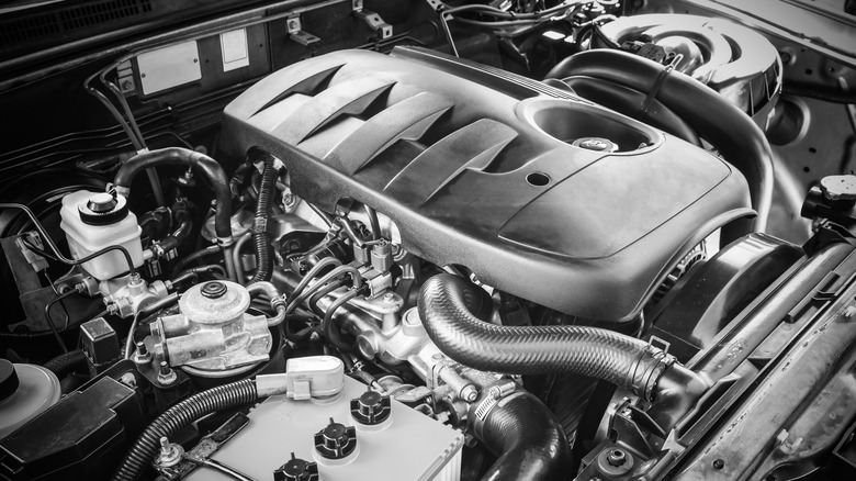Diesel engine in truck