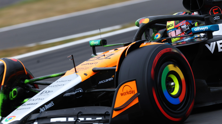 Oscar Piastri of Australia driving the (81) McLaren MCL39 Mercedes on track during final practice ahead of the F1 Grand Prix of Great Britain at Silverstone Circuit on July 05, 2025 in Northampton, England.