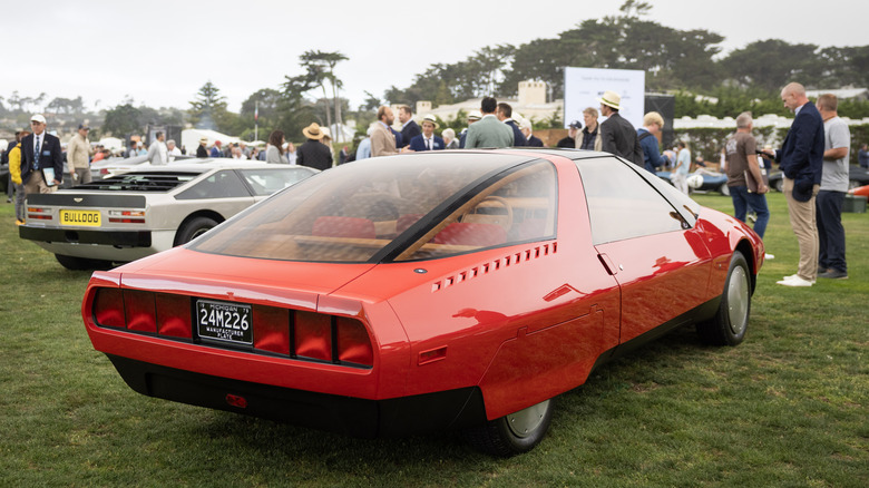A 1979 Ford/Ghia Probe 1 Concept parked on grass