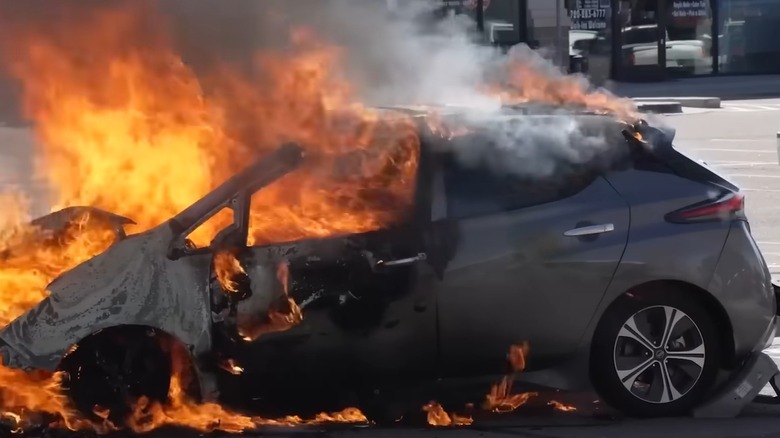 An EV fire at a Colorado grocery store charger