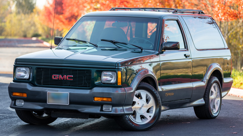 The front view of a 1992-1993 GMC Typhoon performance truck.