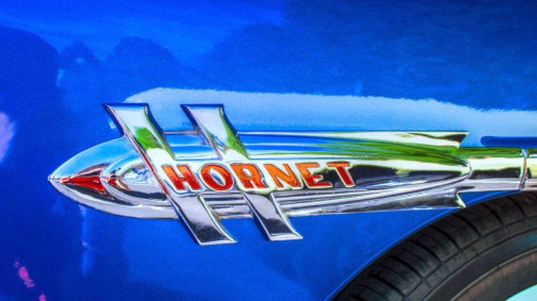 The Hudson Hornet's fender badge.
