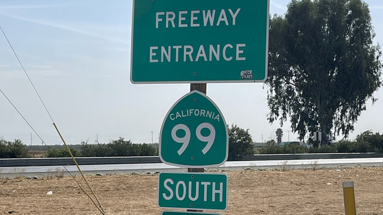 Freeway entrance to the I-99 South Freeway
