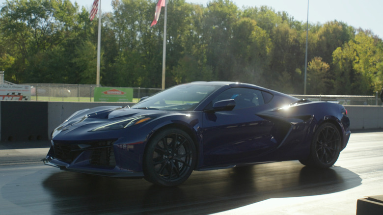 Chevrolet Corvette ZR1X on a drag strip