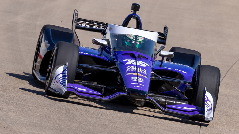 Indycar driver Conor Daly's conveyance connected nan track.