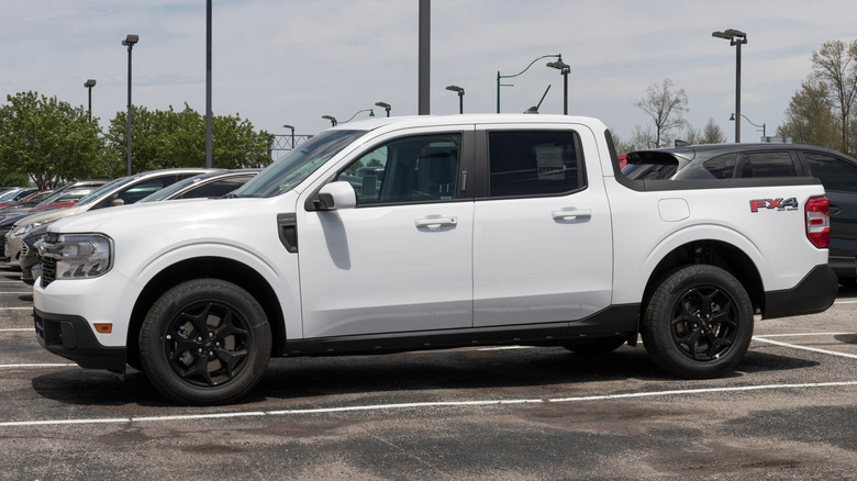 Ford Maverick compact pickup truck in a parking lot