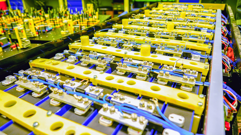 A close up of a lithium iron phosphate battery pack