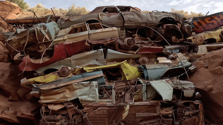 A front view of Catsair Canyon's car wall.