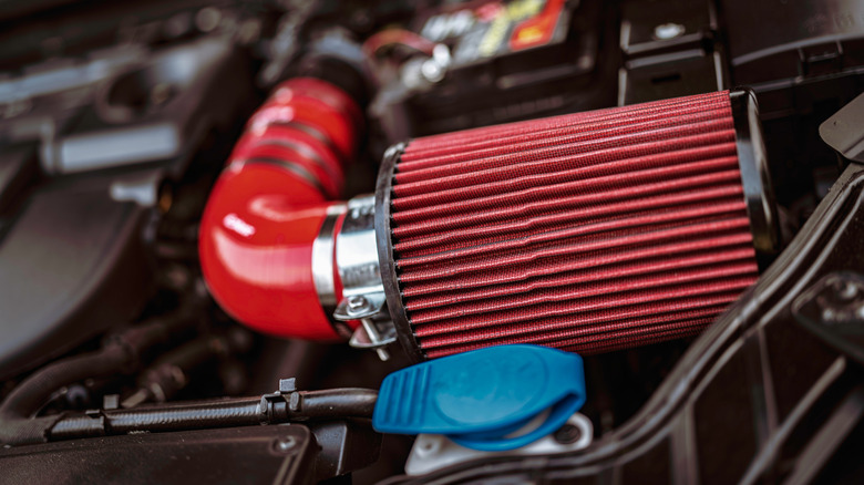 Performance air intake with an aftermarket air filter
