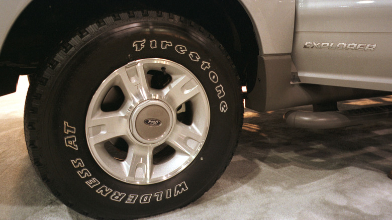 Firestone Wilderness AT mounted on a Ford Explorer
