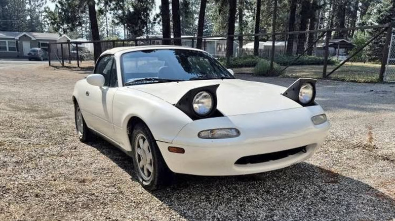 White Mazda Miata