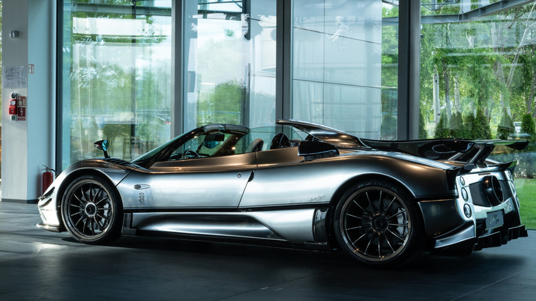 Pagani Zonda Roadster in a Pagani showroom