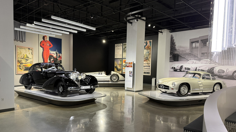 A 1938 Mercedes-Benz 540K Autobahnkurier and 300SL Hobel prototype