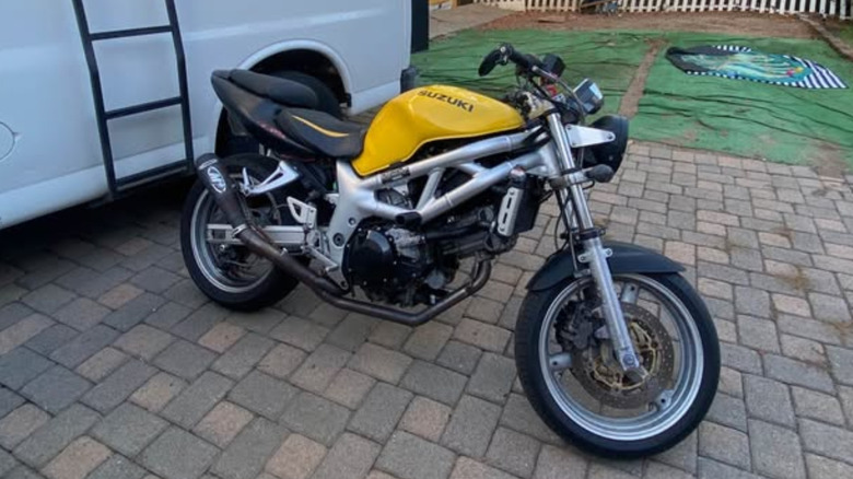 Yellow Suzuki SV650