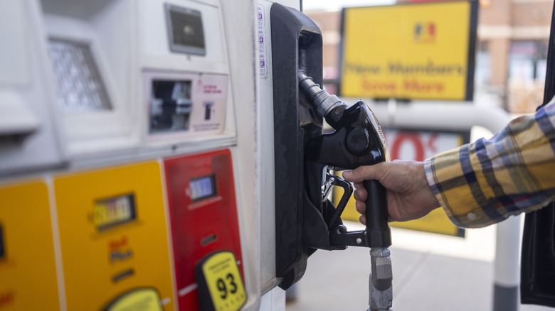 Gas station pump