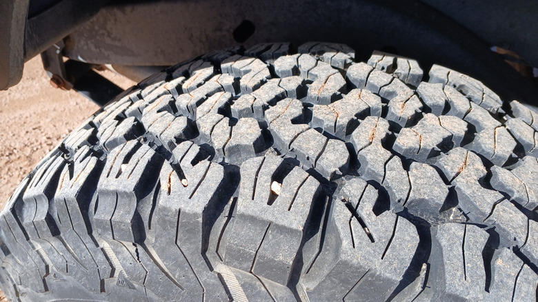 Off-road tires with aggressive tread