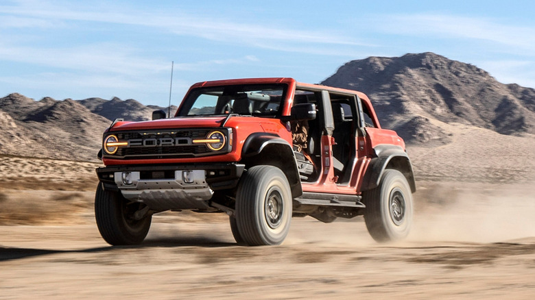 A Ford Bronco in the desert